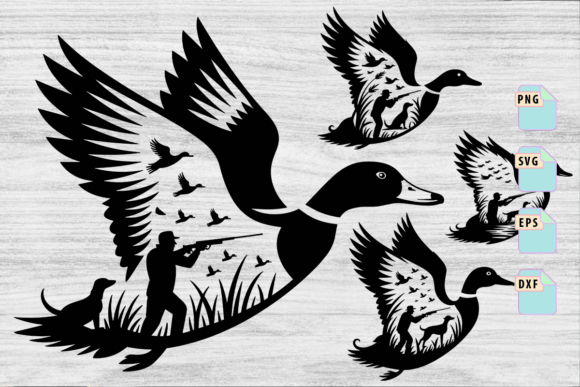 Download Duck Hunting Svg, Hunting Silhouette Set - Svg Collection