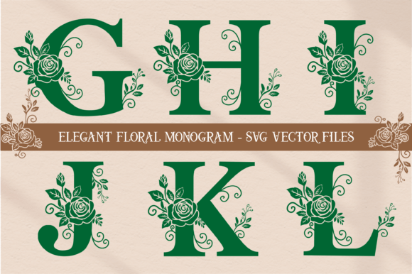 Download Elegant Floral Monogram SVG Alphabet - Svg Collection