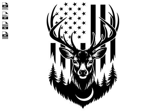 Download American Flag Deer Svg, Deer Hunting - Svg Collection