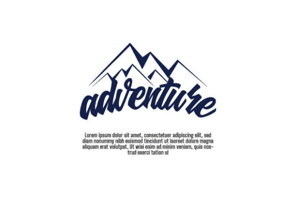 Download Mountain Adventure Script Logotype - Type Collection