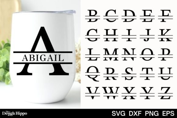 Download Split Letters SVG | Monogram Alphabet - Svg Collection