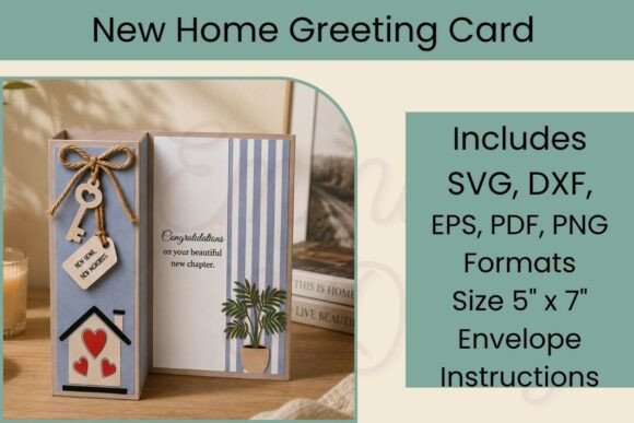 Download New Home Greeting Card SVG Template - Svg Collection