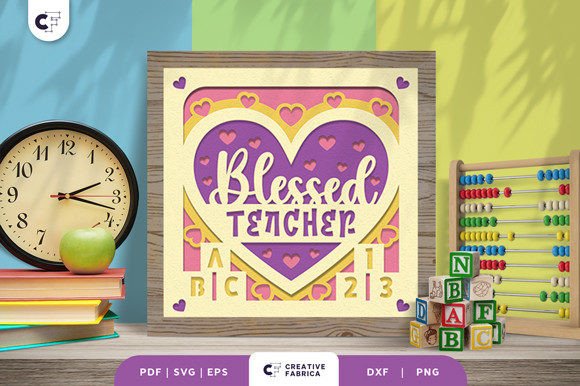 Download Heart Shape Teacher 3D Paper Cut SVG - Svg Collection