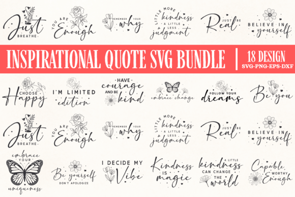 Download Inspirational Quote SVG Bundle | Motivat - Svg Collection