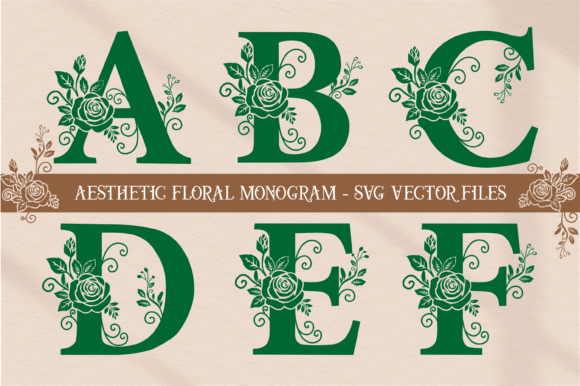 Download Elegant Floral Monogram SVG Alphabet - Svg Collection