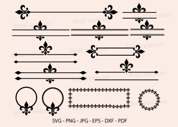 Download Fleur De Lis Svg, Monogram Frame, Border - Svg Collection